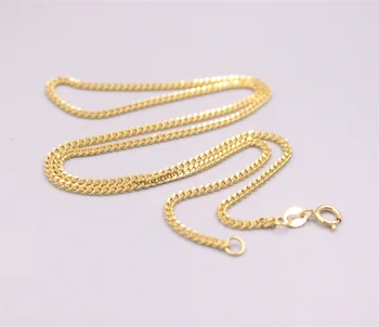 Au750 Saf 18 K Sarı Altın Zincir Erkek Kadın gem zinciri Kolye 7.1-7.3 g 18 