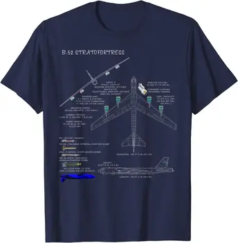 B-52 Stratofortress Özellikleri T-Shirt B-52 Bombacı Erkekler kısa kollu t-shirt Rahat %100 % Pamuk O-Boyun Yaz Gömlek