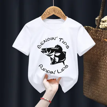 Balıkçılık Komik Erkek Kız T-Shirt Çocuk Çocuk Anime Hediye Mevcut Küçük Bebek Harajuku Giysileri, Damla Gemi