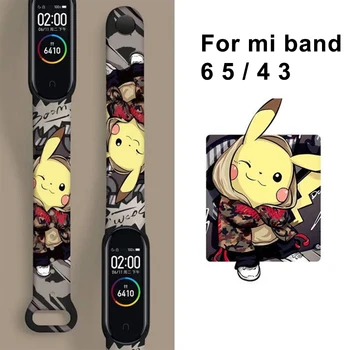 Bilezik Xiao mi mi akıllı Bant 6 5 4 3 Kayış Pokemon Pikachu Bileklik noel hediyesi Spor Bilek TPU Xiao mi resmi Mağaza