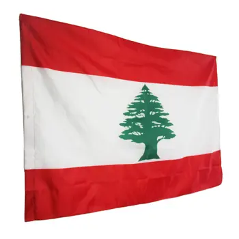 Candiway 90x150 CM Lübnan Cumhuriyeti bayrağı Lübnan dekoratif Dekorasyon için