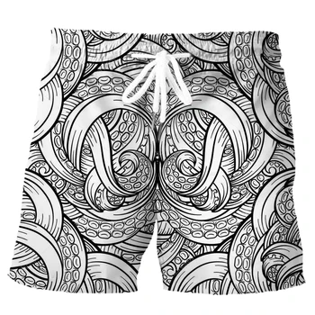 CLOOCL Polinezya Dövme Şort 3D Grafik Polyester Elastik Cepler Kurulu Pantolon Moda Erkek Giyim Dropshipping