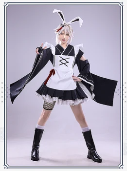 COSMART Genshin Darbe Kaedehara Kazuha Cosplay Kostüm Lolita Hizmetçi Elbise Üniforma Etkinlik Parti Rol Oynamak Giyim Cadılar Bayramı