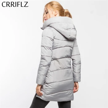 CRRIFLZ Kış Gümrükleme Moda Sıcak Kış Ceket Kadın kapüşonlu ceket Aşağı Parkas Kadın Giyim Yüksek Kalite