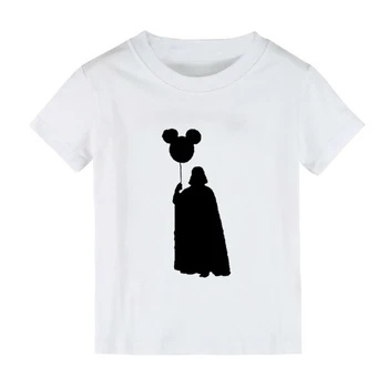 Darth Vader Mickey Balon Baskı Çocuklar tshirt Erkek Kız gömlek Çocuk Yürümeye Başlayan Giysi Komik Sokak En Tees FF-1
