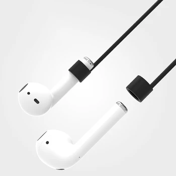 Dayanıklı Yumuşak Silikon Boyun Bandı Anti-kayıp kablo kordonu Apple AirPods için Bluetooth Kulaklık Kurulumu Kolay