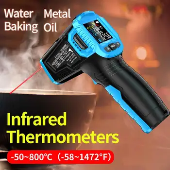 Dijital Kızılötesi Termometre temassız Termometre Gun El Dijital LCD Endüstriyel Lazer Termometre Kızılötesi Termometre