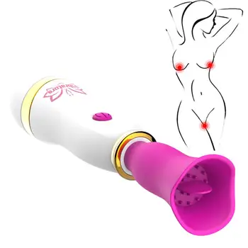Dil klitoris oyuncaklar Emme Vibratör Titreşimli Meme Emme Seks Oral Yalama Klitoris Vajina Stimülatörü Seks Oyuncak Kadınlar için USB