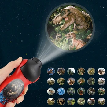 Dinozor Köpekbalığı Projektör Gece Çalışma eğitici oyuncak El Feneri Uyku Geçmişi Erken Eğitim Modeli El Feneri El Feneri Eğlenceli Oyuncaklar