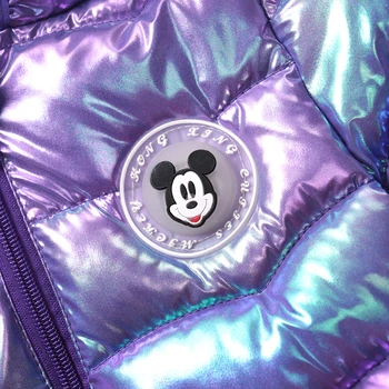 Disney Mickey Minnie Mouse Aşağı Ceketler Çocuklar İçin Lazer Hafif Kapşonlu Sıcak Palto Yürümeye Başlayan Erkek Kız Örümcek Adam Kış Dış Giyim