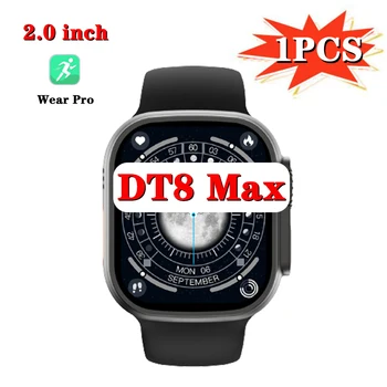 DT8 Max akıllı saat Toptan VIP Sreies 8 Kablosuz şarj NFC Kadın Erkek BÜYÜK 2.0 İnç DT NO. 18 Max akıllı saat