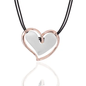 En iyi hediye Tanrıça kolye ve kolye Basit aşk şeftali kalp kadın bijoux Takı