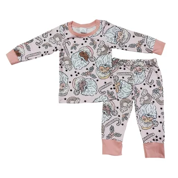 Erkek bebek Giysileri Sevimli Noel Santa Uzun Kollu çocuk pijamaları Uyku Tulumu