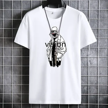 Erkek erkek t-shirtü Pamuk Tee Üstleri Yaz Kısa Kollu Erkek Rahat Komik Streetwear Grafik T Shirt İnce Spor Tişörtleri