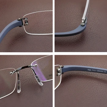 ETİKET Marka Çerçevesiz gözlük çerçeve erkek gözlük miyopi gözlük çerçeveleri gözlüğü bilgisayar reçete gözlük çerçeveleri erkekler için