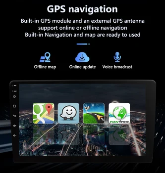 Eunavi 2 DİN Araba Radyo Multimedya Oynatıcı android müzik seti GPS Toyota Volkswagen Hyundai Kia Nissan Honda Lada 2din Carplay7