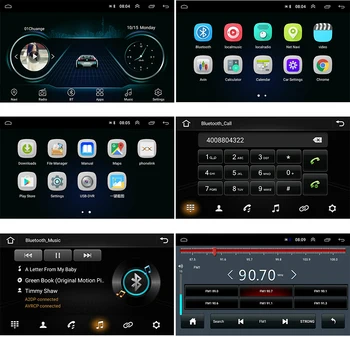 Evrensel Akıllı Merkezi Sistem Araba Radyo Android 2 Din FM Alıcı Dokunmatik Ekran Bluetooth GPS Multimedya Oynatıcı AUX USB TF