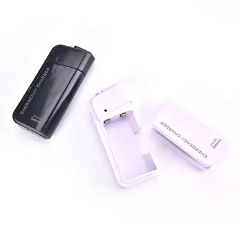Evrensel Taşınabilir USB Acil 2 AA Pil Genişletici Şarj Güç Bankası Kaynağı Kutusu iphone cep telefonu Telefonu MP3 MP4 Beyaz Siyah