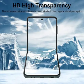 Flip4 Ön ve Arka Tam Kapsama Temizle Yumuşak TPU Film Ekran Koruyucu Samsung Galaxy Z İçin Flip4 Flip 4 5G (Cam Değil) 2022