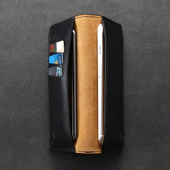 FLOVEME Hakiki deri cüzdan iphone için kılıf X 8 7 6 6 S 5 5 S SE Vintage Evrensel Cep Telefonu Kılıfları Kart Cep Çanta Fundas