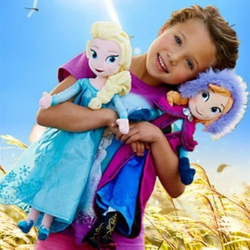 Frozen2-Prenses Anna ve Elsa çocuk Peluş Bebek, Dondurulmuş peluş oyuncaklar, Noel Doğum Günü Oyuncak Hediyeler, 40 / 50CM 2021 Yeni