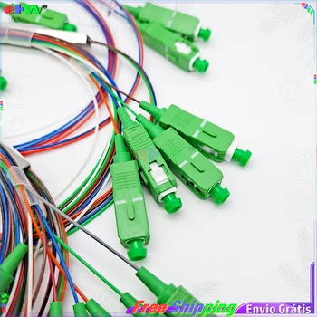 FTTH Fiber optik sıyırıcı SC/APC 1x4 mini 0.9 mm PLC Optik Ayırıcılar renkli fiber 1 * 4 FBT Optik Çoğaltıcı SC APC 1to4 Splitter