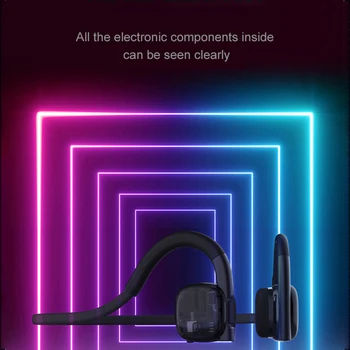 Gerçek Kemik iletimli kulaklık Bluetooth 5.3 Kablosuz Kulaklık Su Geçirmez Spor mikrofonlu kulaklık Egzersiz Koşu Sürüş