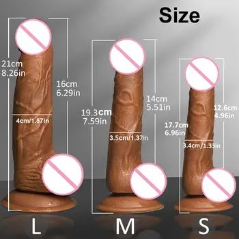 Gerçekçi Büyük Yapay Penis Kadın Vantuz Yumuşak Cilt Duygu Penis Seksi Oyuncak Kadın Masturbator Vajinal Anal Oyuncaklar Yetişkin için 18+