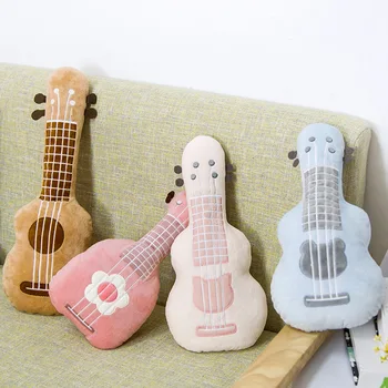 Gitar yastık dolması peluş enstrüman ukulele oyuncak çocuk oyuncakları doğum günü hediyesi için çocuk