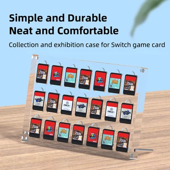 Hagibis Şeffaf Oyun Kartı Nintendo Anahtarı 21/12 kart yuvaları Koruyucu Darbeye Dayanıklı Akrilik Oyunları saklama kutusu Tutucu