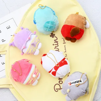 Hayvan Sanrio Peluş Kulaklık Çantası Kuromi Melodi Hello Kitty Cinnamoroll Karikatür bozuk para cüzdanı çocuk peluş oyuncaklar