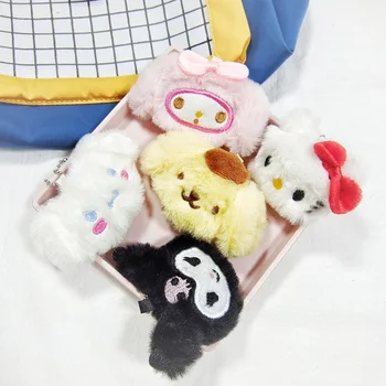 Hello Kitty Kuromi Benim Melodi Peluş Anahtarlıklar Sevimli Sanrio Karikatür peluş oyuncak çanta anahtarlığı Kolye Süsler Aksesuarları Çocuklar Hediyeler