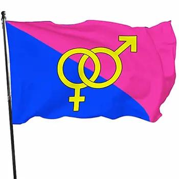 Heteroseksüeller Bayrakları Pirinç Grommets Yurt Odası Dekor, Düz Pride Parade Açık bayraklar ve pankartlar 3x5 Ft İşareti