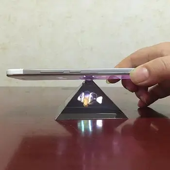 Hologram 3d Projektör Piramit Hologram Ekran Projektör Mobil Video Evrensel Dropshipping Akıllı halkalı telefon kılıfı