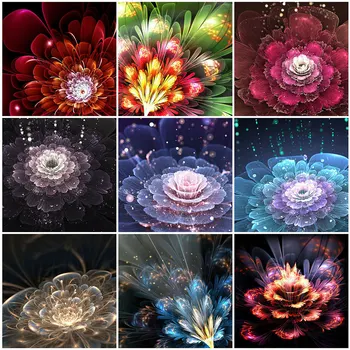 HUACAN 5D DIY Elmas Boyama Çiçek Tam Kare Yeni Varış Elmas Nakış Çapraz Dikiş Mandala Dikiş Ev Dekorasyonu
