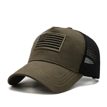 Idopy erkek Yaz Ordu Askeri Taktik Ayarlanabilir Serin Yurtsever ABD Amerikan Bayrağı beyzbol şapkası Şapka