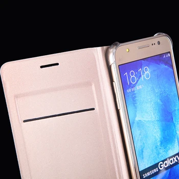Ince deri cüzdan Kılıf Kapak arka kapak kart tutucu Kılıf Telefon Maskesi Samsung Galaxy J5 J500 J500F J500H J500M