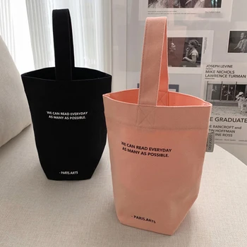 Ins tarzı basit tasarım küçük okul çantası Çanta pamuk küçük çanta posta çantası yemek kutusu ofis kadın gıda saklama çantası