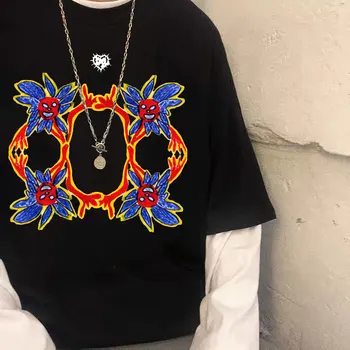 Isveç Rapçi Bladee 333 T Shirt Müzik Albümü Baskı Tees Hip Hop Streetwear Erkekler Kadınlar %100 % pamuklu tişört Rahat Kısa Kollu