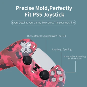 Için PS5 Kılıfı Aksesuarları Denetleyici Cilt Kabuk Kalınlaşmak Funda Kontrol Muhafaza Gamepad Koruyucu Kapak PS5 Playstation 5 Sony