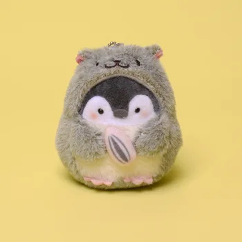 Japon Pingu Serisi Crossdressing Hamster Penguen peluş oyuncak Bebek Kolye Çanta Süsler sanrio peluş anime peluş