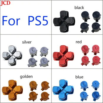JCD 1 takım PS5 Metal Alüminyum Düğmeler Thumbsticks Analog Kavrama ve Eylem Mermi Düğmeleri ve Yön D-pad Tuşları PS5 Denetleyici