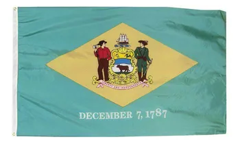 Johnin 90 * 150 cm abd abd devlet özgürlük ve bağımsızlık 7 aralık 1787 delaware bayrağı Dekorasyon İçin