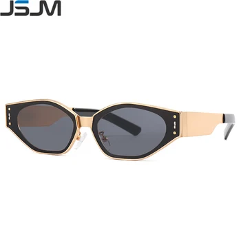 JSJM Moda Trendi Güneş Gözlüğü Kadın Unisex Lüks Marka Tasarım Punk Tarzı Küçük Çerçeve Renkli güneş gözlüğü Gözlük Gafas UV400