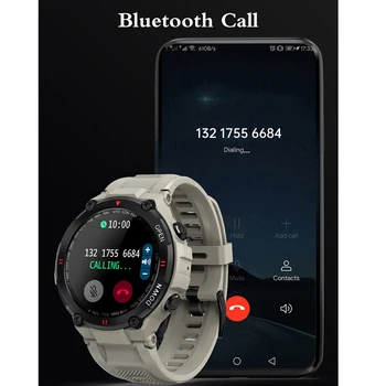 K22 akıllı saat Erkekler İçin Açık Dijital Saat Spor Smartwatch BT Çağrı İzci Kalp Hızı Müzik Yuvarlak Saatler 400mAh Pil