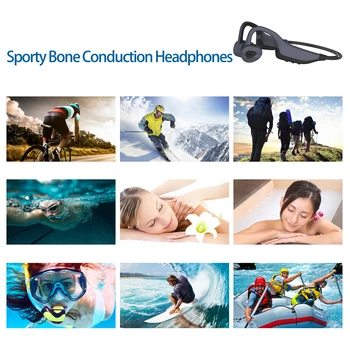K7 Kemik İletimli Kulaklık İPX8 Yüzme Kablosuz Bluetooth Kulaklık 5.0 16 GB MP3 Çalar Sport su Geçirmez Kulaklık