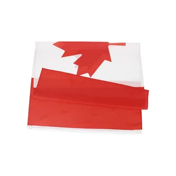 Kanada bayrağı Canlı Renk ve UV Solmaya Dayanıklı Tuval Başlık ve Çift Dikişli Kanada Bayrağı 90 * 150 CM