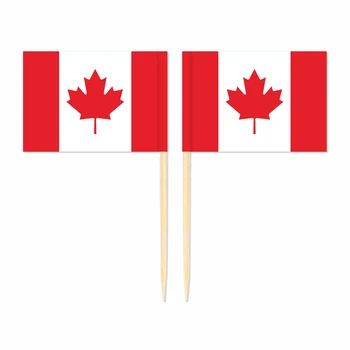 Kanada Kürdan Bayrağı 3. 5X2. 5CM Kek Topper Parti Kek Düğün Bebek Duş Malzemeleri Güzel Pişirme Tatlı Süslemeleri