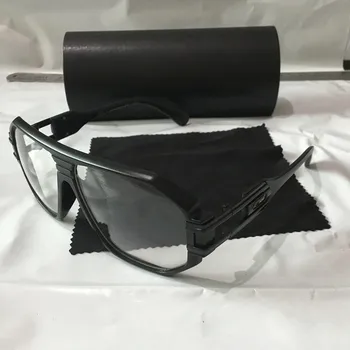 KAPELUS Marka güneş gözlüğü Açık siyah düz ayna Gerçek fotoğraf güneş gözlüğü 624A Maç siyah kutu