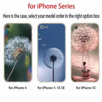 Karahindiba Kapak Yumuşak Silikon Kılıf iPhone 13 11 12 Pro X XS Max XR 6 6S 7 8 Artı SE Mini Kapak